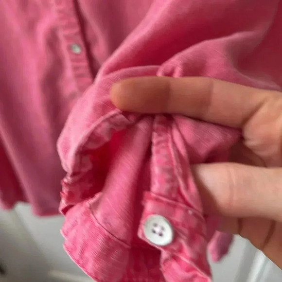 Coldwater Creek women’s button down tunic blouse size extra small 4-6 shirt pink - Picture 4 of 5